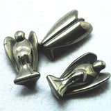 2PCS Pyrite Stone Angel 40X24MM Green Aventurine Rose Quartz Jade DIY Handcraft