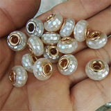 2PCS Sea Shell Bracelets Mother Of Pearl Top 8X13MM For Chain Jewelry Designs