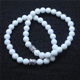 2PCS Mother Of Pearl Shell Bracelets 8MM Jewelry