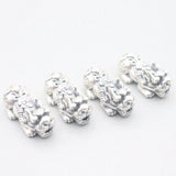 Pure Sterling Silver S925 Pixiu Figure Bead Pendant 29*14mm