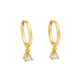 2PCS CZ Chain Stud Earrings Non-Piercing Ear Cuff