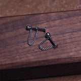 2PCS Stainless Steel Lip Piercing Chain Labret Lip Stud Body Jewelry