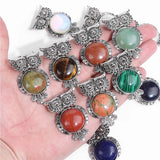 2PCS Owl Shape Quartzs Lapis Charms Beads For DIY Jewelry Making