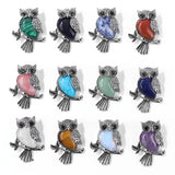 2PCS Owl Shape Quartzs Lapis Charms Beads For DIY Jewelry Making