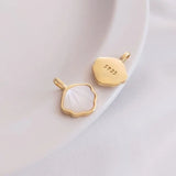 2PCS Shell Pendant Charms for Jewelry Making DIY Brass Accessories