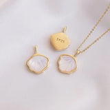 2PCS Shell Pendant Charms for Jewelry Making DIY Brass Accessories