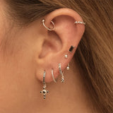 925 Silver Zircon Stud Earring Butterfly Bee Heart Cartilage Earring