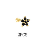 925 Silver Zircon Stud Earring Butterfly Bee Heart Cartilage Earring