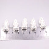 2PCS Real S999 Fine Silver Pendant Lucky Coin Pixiu Transfer Bead 23x11mm