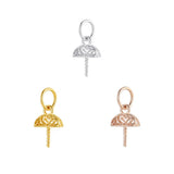 2PCS S925 Silver Screw Eye Pins for DIY Charms Jewelry