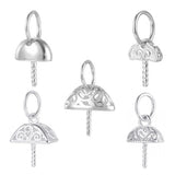 2PCS S925 Silver Screw Eye Pins for DIY Charms Jewelry