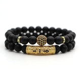 Couple Round Ball Bracelet Beads CZ Zircon Bracelets