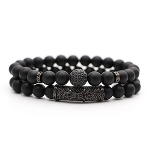 Couple Round Ball Bracelet Beads CZ Zircon Bracelets