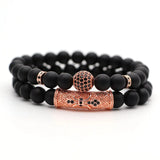 Couple Round Ball Bracelet Beads CZ Zircon Bracelets