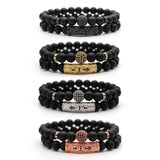 Couple Round Ball Bracelet Beads CZ Zircon Bracelets