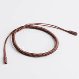 2PCS Tibetan Buddhist Lucky Knots Rope Bracelets Adjustable Braided Bangle