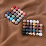 2PCS Safe Macaron Hijab Brooch Plating Magnetic Hijab Clip No Hole Pins