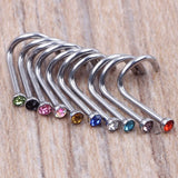 2PCS Heart Nose Ring Set Surgical Steel L Shape Nose Stud Star Square Rings