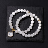 2PCS/Set Jades Stone Bracelet For Men Women