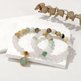 2PCS/Set Jades Stone Bracelet For Men Women