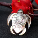 2PCS Shell Carved Turtle Pendant Mother of Pearl Charms for Jewelry Making