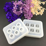 2PCS Silicone Mold for Jewelry Beads 12mm 16mm Cube Ball with Hole Epoxy Resin C