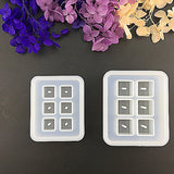 2PCS Silicone Mold for Jewelry Beads 12mm 16mm Cube Ball with Hole Epoxy Resin C