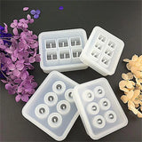 2PCS Silicone Mold for Jewelry Beads 12mm 16mm Cube Ball with Hole Epoxy Resin C
