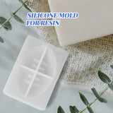 2PCS Silicone Soap Dish Resin Mold Oval/Square Drain Soap Box Epoxy Resin