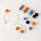 2PCS Raspberry Glass Beads Pendant for Jewelry Making