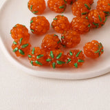 2PCS Raspberry Glass Beads Pendant for Jewelry Making