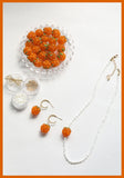 2PCS Raspberry Glass Beads Pendant for Jewelry Making