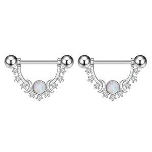 2PCS Snake Rabbit Heart Nipple Shield Women Nipple Rings Barbell