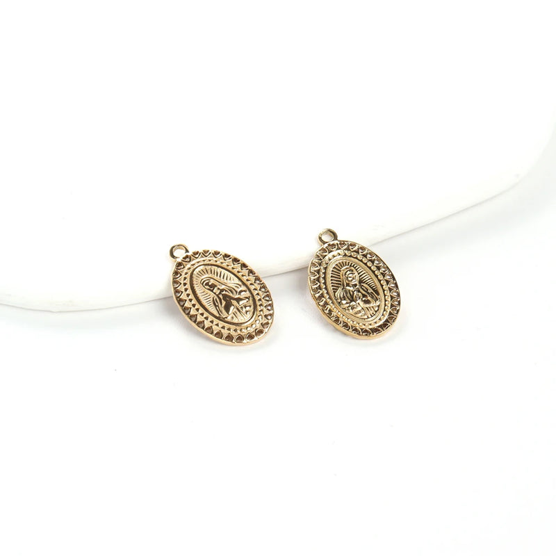 Stainless Steel Virgin Mary Pendant DIY Necklace