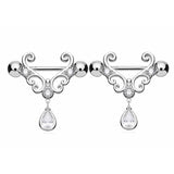 2PCS Stainless Steel Nipple Cartilage Earrings