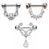 2PCS Stainless Steel Nipple Cartilage Earrings