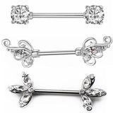 2PCS Stainless Steel Nipple Cartilage Earrings