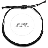 2PCS Red Tibetan Woven Rope String Bracelets for Protection Luck Friendship
