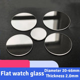 2PCS 2.0mm Round Watch Glass 20-46mm Smartwatch Replacement Crystal Flat Mirror