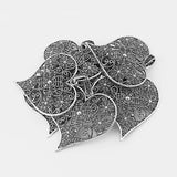 2PCS Tibetan Silver Filigree Flower Heart Charms Pendants DIY Jewelry Findings