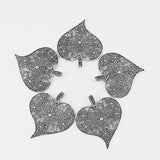 2PCS Tibetan Silver Filigree Flower Heart Charms Pendants DIY Jewelry Findings