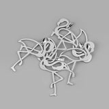 2PCS Tibetan Silver Crane Bird Charms Pendants for DIY Jewelry Making