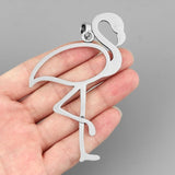 2PCS Tibetan Silver Crane Bird Charms Pendants for DIY Jewelry Making