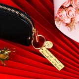 2PCS Drive Safe Keyring with Initials Names Engraved Gift
