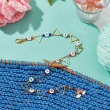 2PCS Triangle Ring Row Counter Chains Enamel Rainbow Stitch Marker