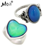 2PCS Bohemia Change Mood Ring Emotion Feeling Temperature Control Ring for Women