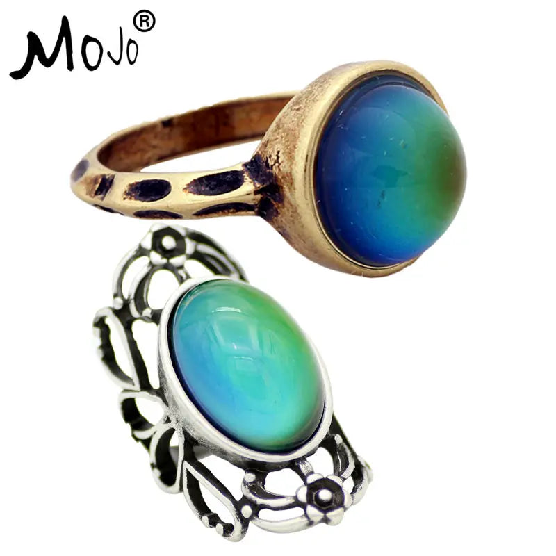 Vintage Bohemia Retro Mood Ring Emotion Feeling Changeable Ring RG002-RS053