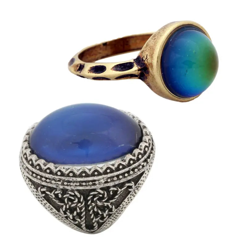 Vintage Retro Mood Ring Emotion Changeable Temperature Control Ring for Women