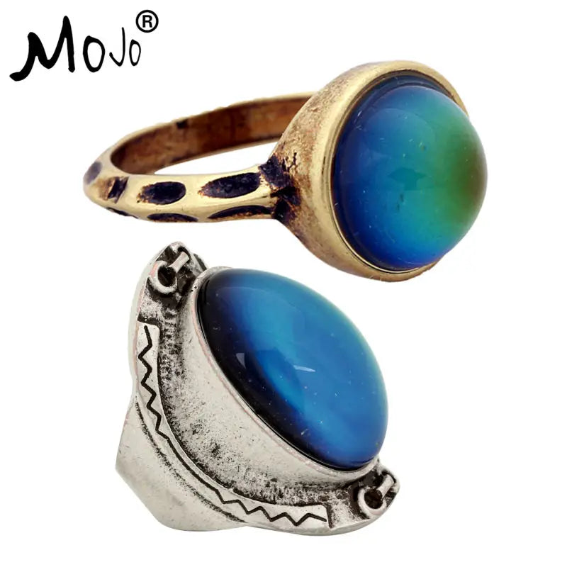 Bohemia Retro Change Mood Ring Emotion Feeling Changeable Ring