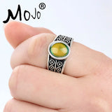 2PCS Bohemia Retro Change Mood Ring Temperature Control Ring for Women